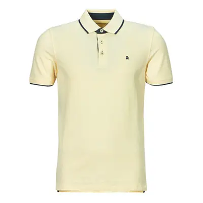 Jack & Jones JJEPAULOS POLO SS men's Polo shirt in Yellow