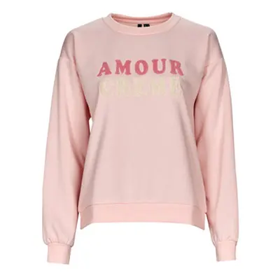 Vero Moda VMROMA LS O-NECK SWEAT LCS women's Sweatshirt in Pink