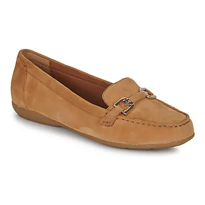 Geox D ANNYTAH MOC women's Loafers / Casual Shoes in Brown