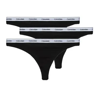 Calvin Klein Jeans THONG 3PK X3 women's Tanga briefs in Black