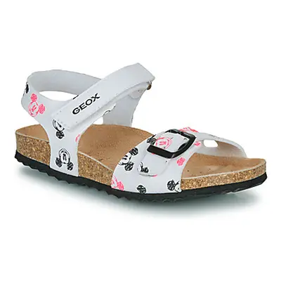 Geox J ADRIEL GIRL girls's Children's Sandals in White