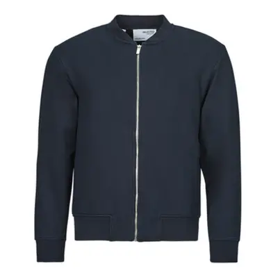 Selected SLHMACK SWEAT BOMBER men's Jacket in Marine