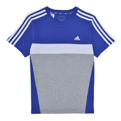 Adidas J 3S TIB T boys's Children's T shirt in Blue