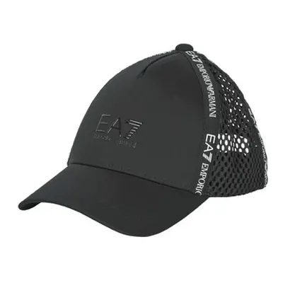 Emporio Armani EA7 UNISEX LOGO TAPE BASEBALL men's Cap in Black