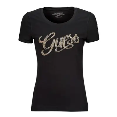 Guess GUESS SCRIPT women's T shirt in Black