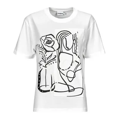 Desigual TS_TRISTAN women's T shirt in White