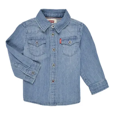 Levis LVB BARSTOW WESTERN SHIRT boys's Children's Long sleeved Shirt in Blue