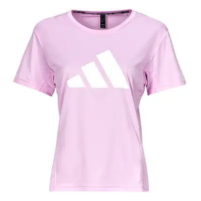 Adidas RUN IT TEE women's T shirt in Purple