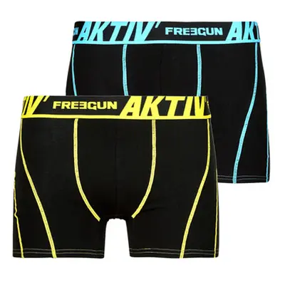 Freegun BOXERS X4 men's Boxer shorts in Black