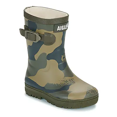 Aigle WOODY-POP PT 2 boys's Children's Wellington Boots in Kaki