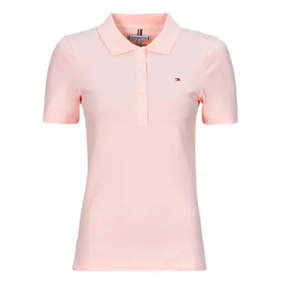 Tommy Hilfiger 1985 SLIM PIQUE POLO SS women's Polo shirt in Pink