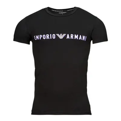 Emporio Armani SHINY LOGOBAND men's T shirt in Black