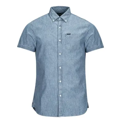 Superdry VINTAGE OXFORD S/S SHIRT men's Short sleeved Shirt in Blue