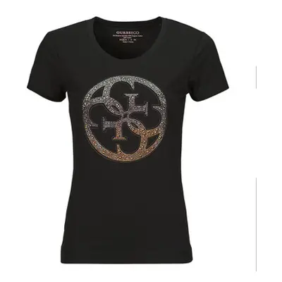 Guess 4G LOGO women's T shirt in Black