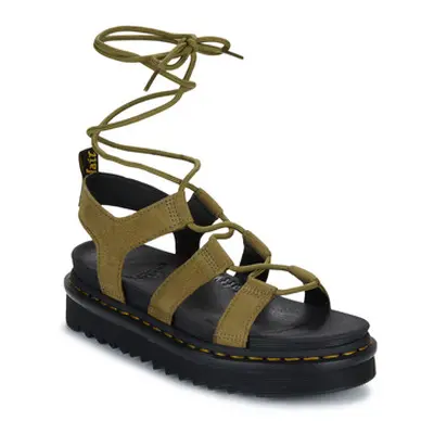 Dr. Martens Nartilla Muted Olive Tumbled Nubuck women's Sandals in Kaki