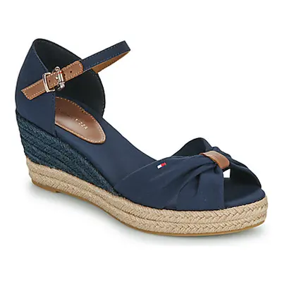 Tommy Hilfiger BASIC OPEN TOE MID WEDGE women's Espadrilles / Casual Shoes in Marine