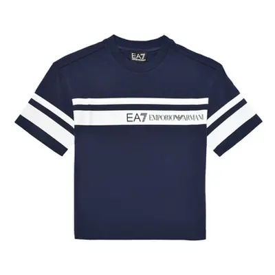 Emporio Armani EA7 TSHIRT 3DBT58 boys's Children's T shirt in Marine