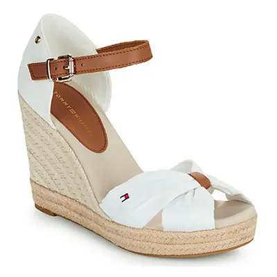 Tommy Hilfiger BASIC OPEN TOE HIGH WEDGE women's Espadrilles / Casual Shoes in White