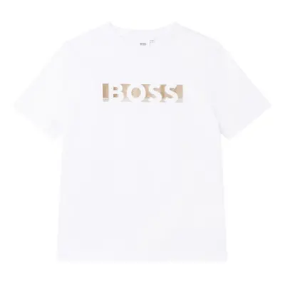 BOSS CHIFANERA boys's Children's T shirt in White