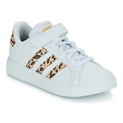 Adidas GRAND COURT 2.0 EL K girls's Children's Shoes (Trainers) in White