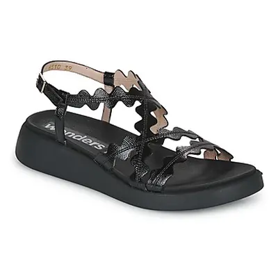 Wonders C-6510-LACK women's Sandals in Black