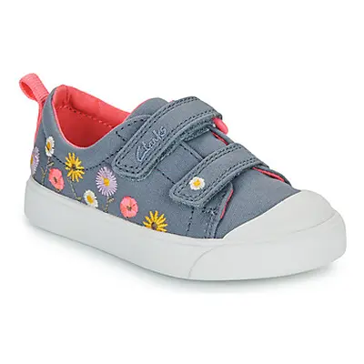 Clarks CITY BRIGHT T girls's Children's Shoes (Trainers) in Blue