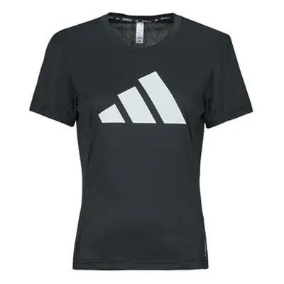 Adidas RUN IT TEE women's T shirt in Black