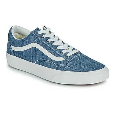 Vans Old Skool THREADED DENIM BLUE/WHITE men's Shoes (Trainers) in Blue