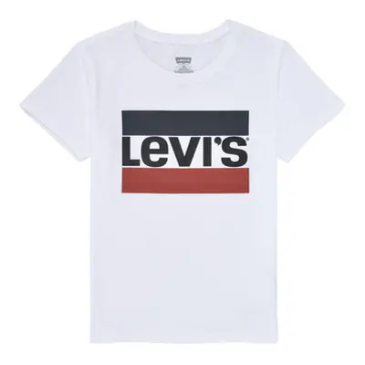 Levis SPORTSWEAR LOGO TEE girls's Children's T shirt in White