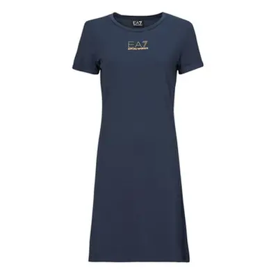 Emporio Armani EA7 ROBE TSHIRT women's Dress in Blue