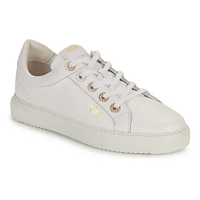 Myma 7620MY00-CUIR-BLANC-ARGENT women's Shoes (Trainers) in White