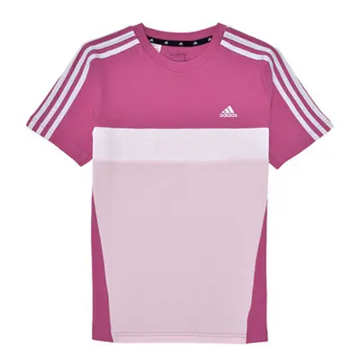 Adidas J 3S TIB T girls's Children's T shirt in Pink