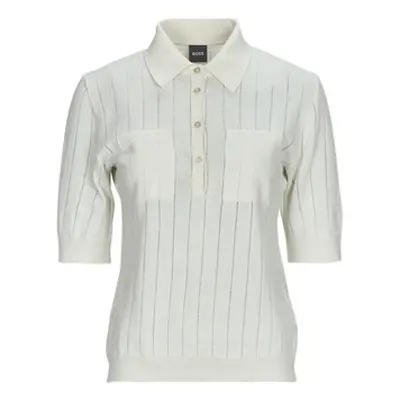 BOSS Flicity women's Polo shirt in Beige