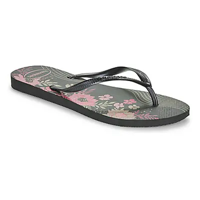 Havaianas SLIM ORGANIC women's Flip flops / Sandals (Shoes) in Black