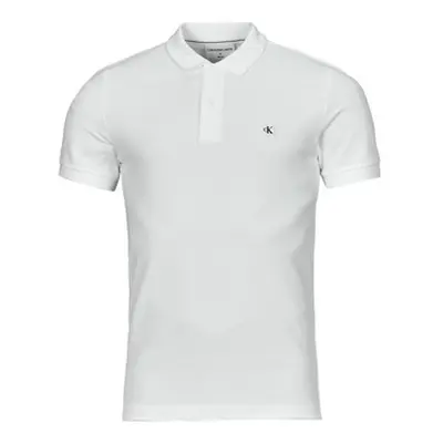 Calvin Klein Jeans CK EMBRO BADGE SLIM POLO men's Polo shirt in White