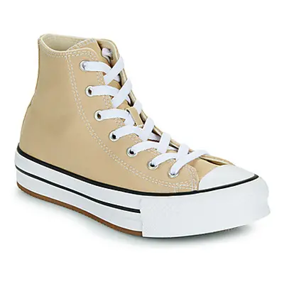 Converse CHUCK TAYLOR ALL STAR EVA LIFT girls's Children's Shoes (High-top Trainers) in Beige