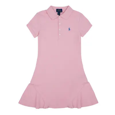 Polo Ralph Lauren ROBE POLO ROSE girls's Children's dress in Pink