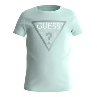 Guess SHIRT CORE girls's Children's T shirt in Blue