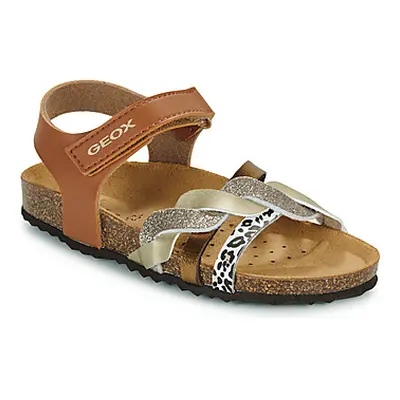 Geox J ADRIEL GIRL girls's Children's Sandals in Brown