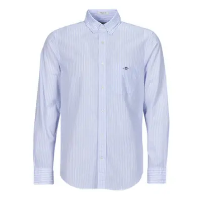 Gant REG POPLIN STRIPE SHIRT men's Long sleeved Shirt in Blue