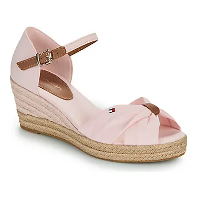 Tommy Hilfiger BASIC OPEN TOE MID WEDGE women's Espadrilles / Casual Shoes in Pink