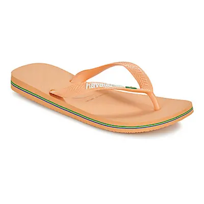 Havaianas BRASIL LOGO women's Flip flops / Sandals (Shoes) in Orange