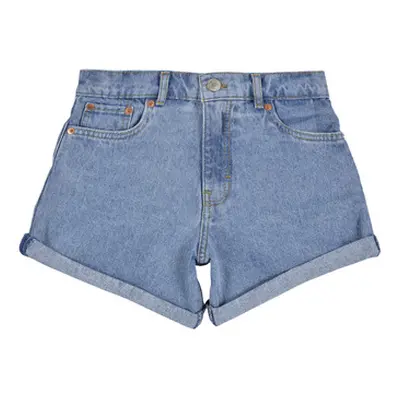 Levis MINI MOM SHORT W/ ROLL CUF girls's Children's shorts in Blue