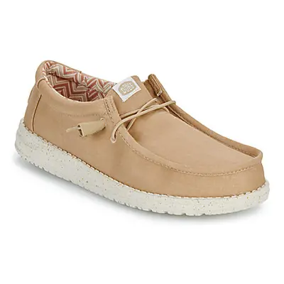 HEYDUDE Wally Canvas men's Slip-ons (Shoes) in Beige