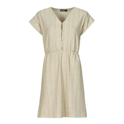 Pieces PCMYNNE women's Dress in Beige