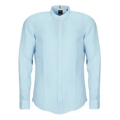 BOSS Race_1 men's Long sleeved Shirt in Blue