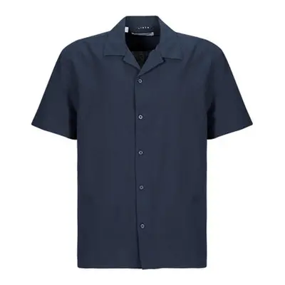 Selected SLHRELAXNEW men's Short sleeved Shirt in Marine