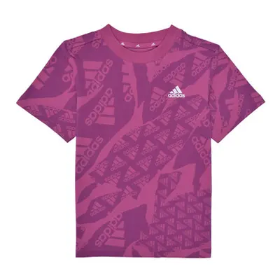 Adidas LK CAMLOG girls's Children's T shirt in Purple