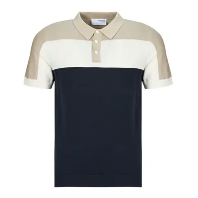 Selected SLHMATTIS men's Polo shirt in Marine