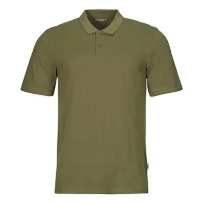 Jack & Jones JJEBASIC POLO SS men's Polo shirt in Kaki